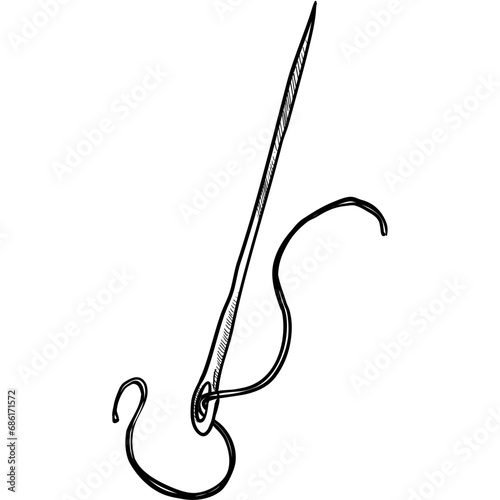 needle handdrawn illustration