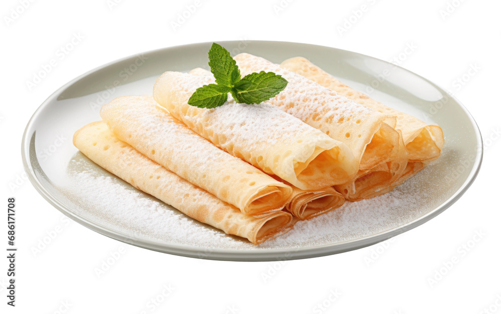 Tapioca Crepes Delight On Isolated Background