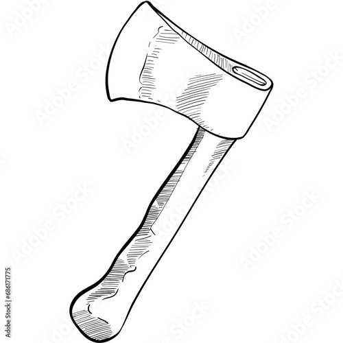 axe handdrawn illustration