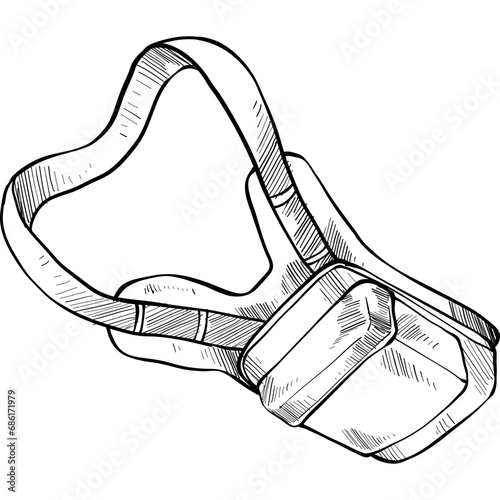 elbow guard handdrawn illustration