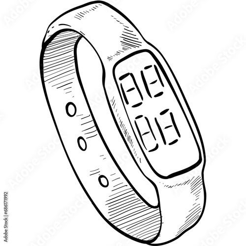smartwatch handdrawn illustration