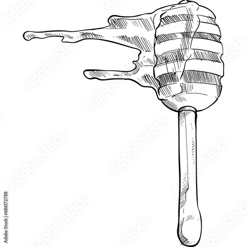 honey handdrawn illustration