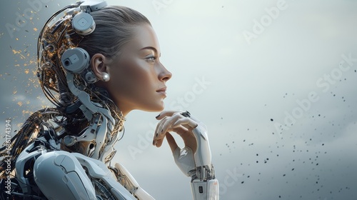 Pondering the future: The revolution of artificial intelligence, copy space