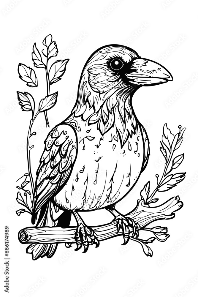 Obraz premium crow song