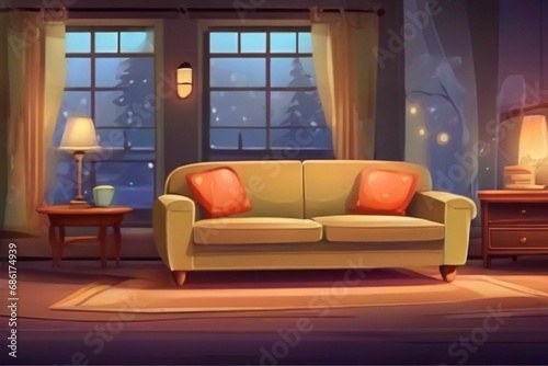 interior room with sofa