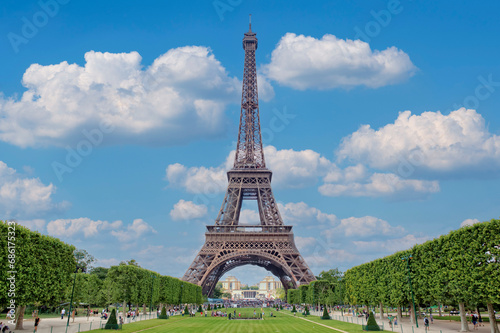 Eiffel Tower and Champ de Mars