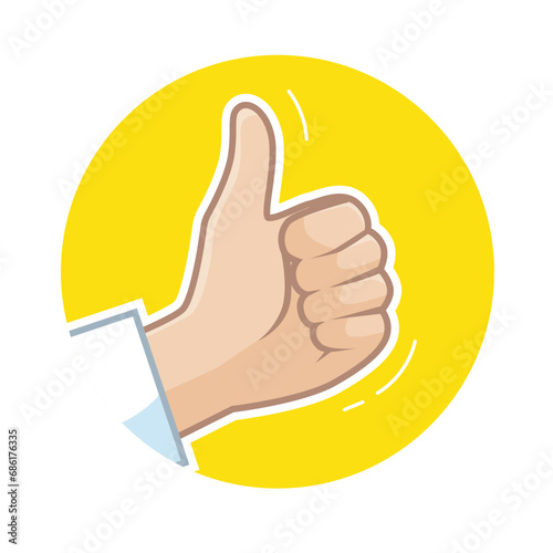 thumb up icon hand sign vector illustration