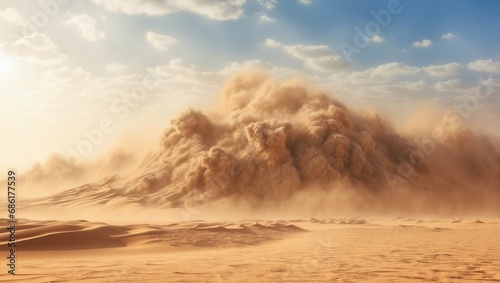sand storm in desert 