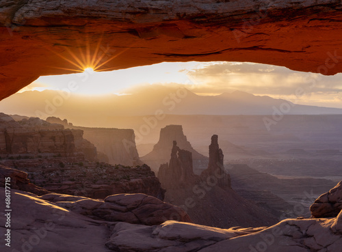 Mesa Arch in Canyonlands National Park in Utah USA photo