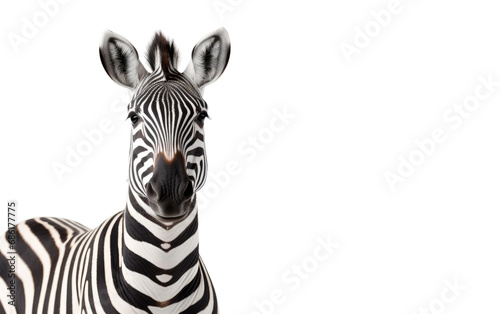 Zesty Striped Zebra On Transparent Background