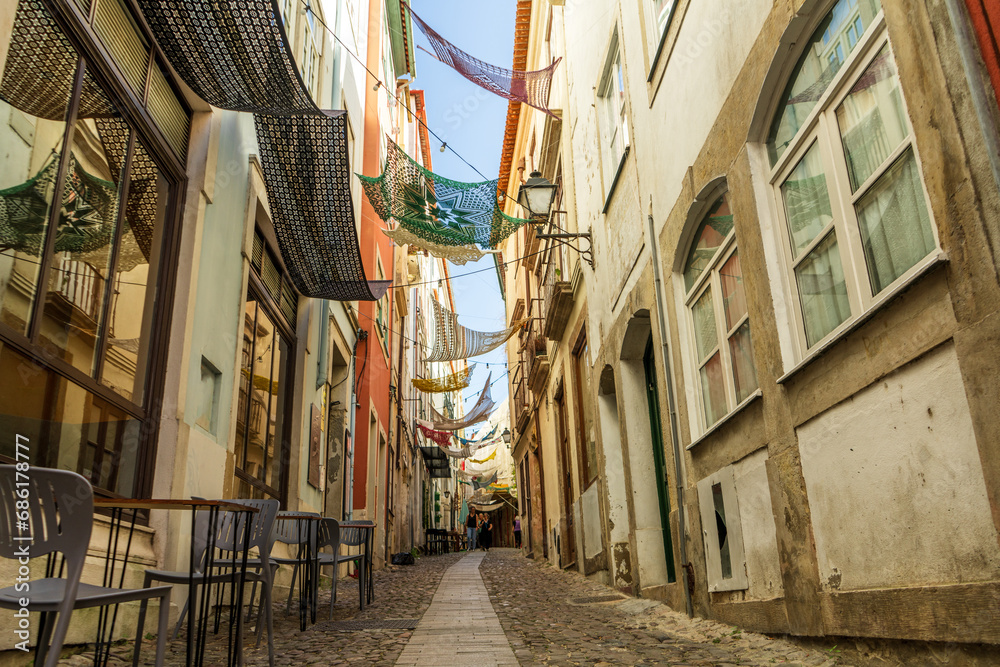 Narrow streets in Coimbra, Portugal