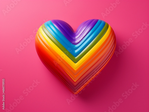 Colorful Rainbow Heart Symbol - A Vibrant Expression of Pride, Signifying Unity, Inclusivity, and Celebrating Diversity, Greeting love  Card, Valentine's Day, Romance, and Love Card