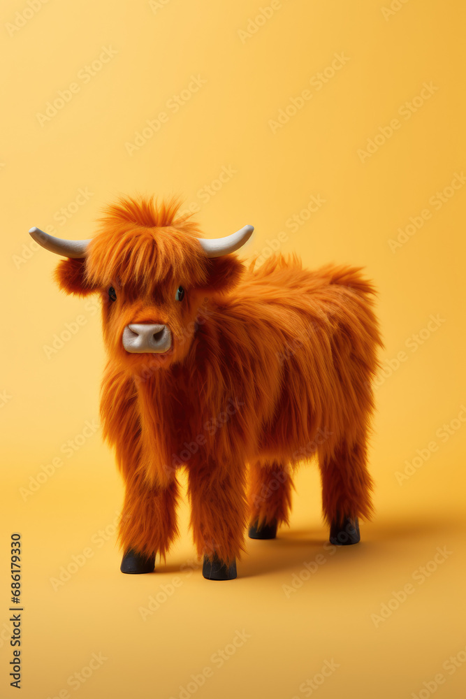 Naklejka premium scottish highland bull