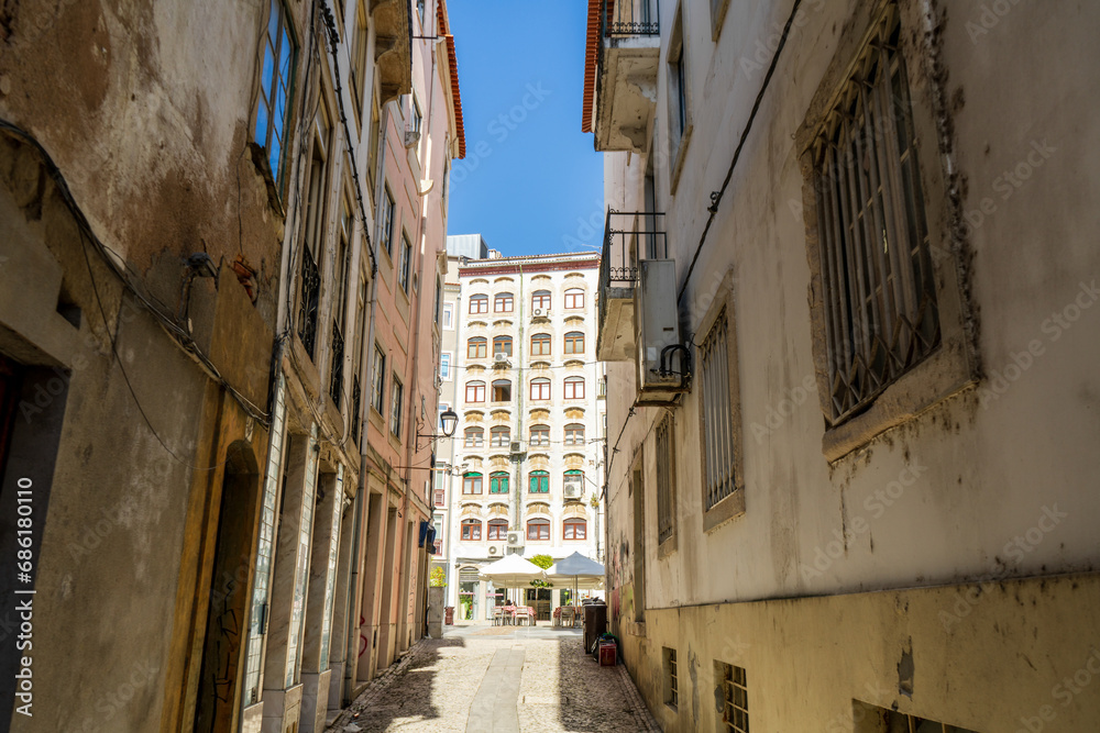 Narrow streets in Coimbra, Portugal