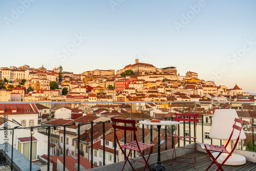 View at the town from balcony, Coimbra