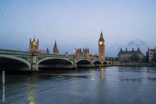 The Big Ben and Houses of Parliament London  UK.night cityscape