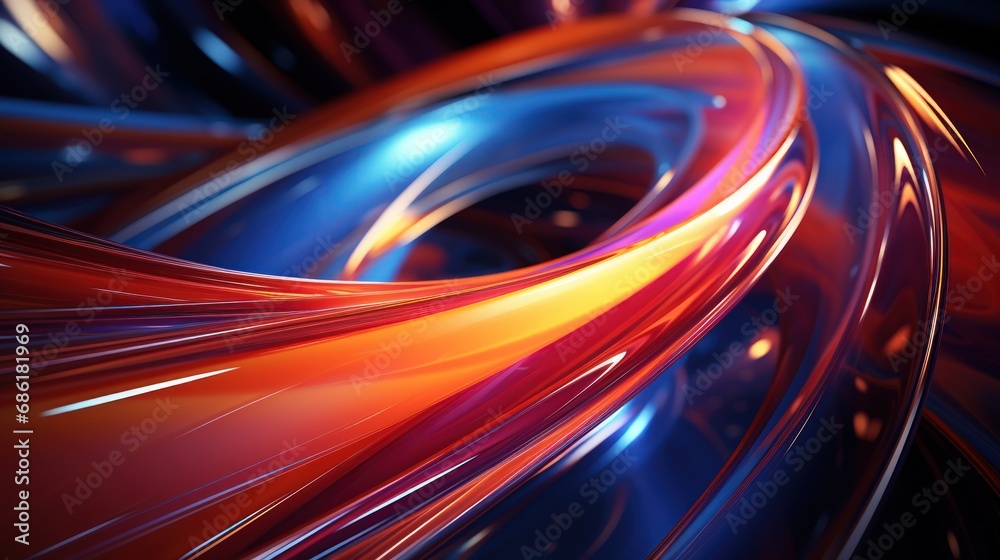 Abstract background with 3D spiral lines, chaotic, and glossy elements. Abstract background with 3D spiral lines, chaotic, and glossy elements.