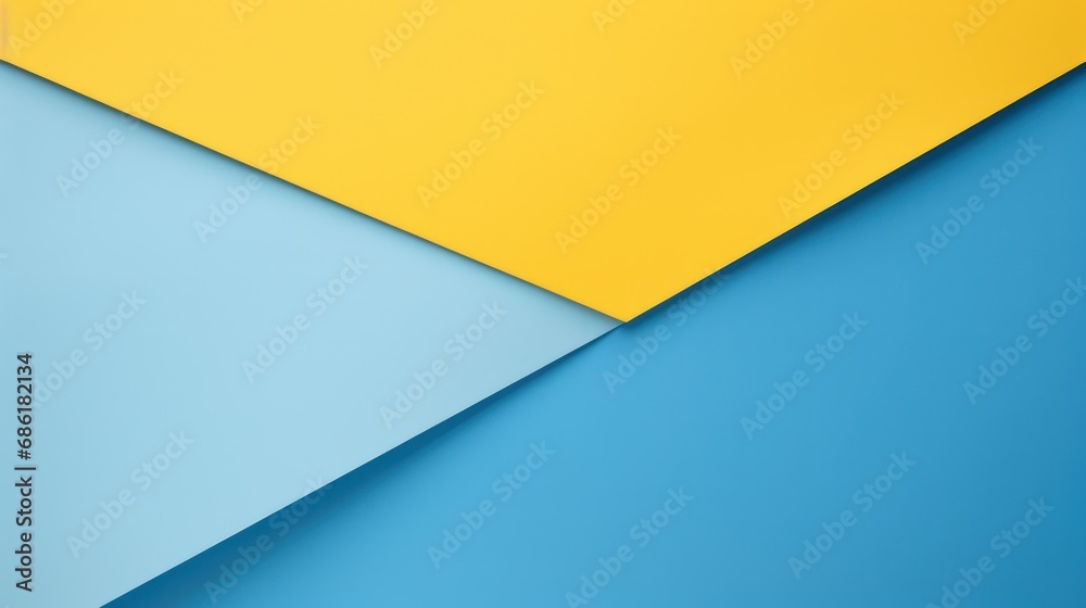 Background featuring pastel paper colors in blue and yellow.