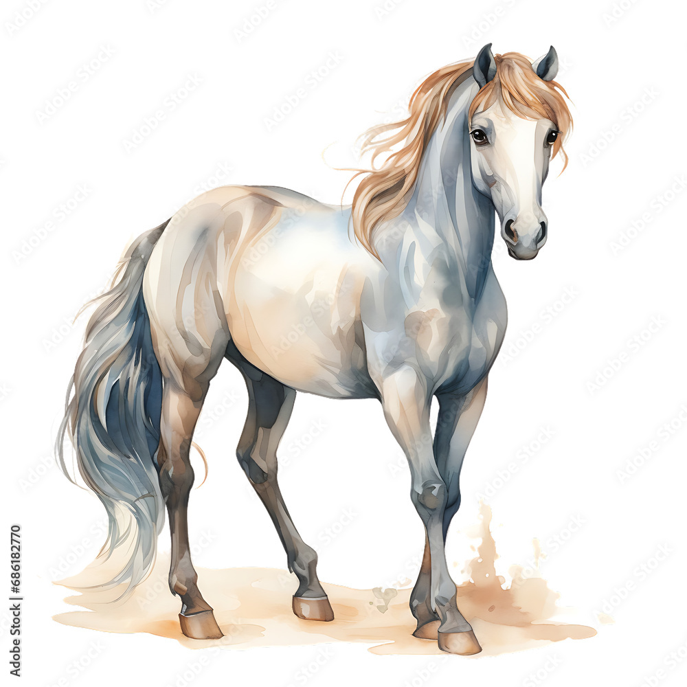Realistic Horse Painting in Watercolor
