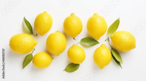 photo of lemons fruit on isolated white background