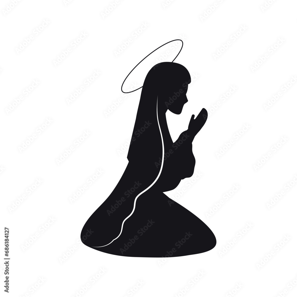 mary silhouette icon mary silhouette icon