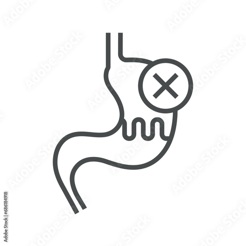 anorexia icon of stomach