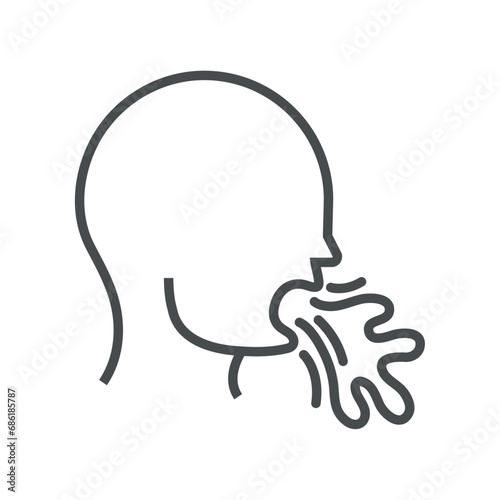 anorexia icon of vomit