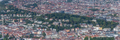 aerial cityscape of Karlshohe neighbourhood from TV-tower, Stuttgart, Germany photo