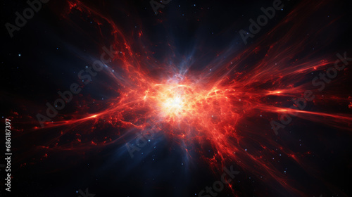 Burst of cosmic energy in deep space photo