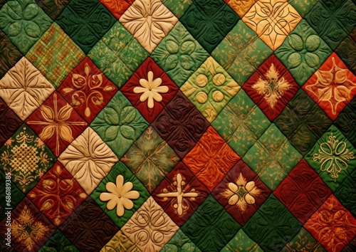 an ornamental quilt of shamrock ornamental patchwork