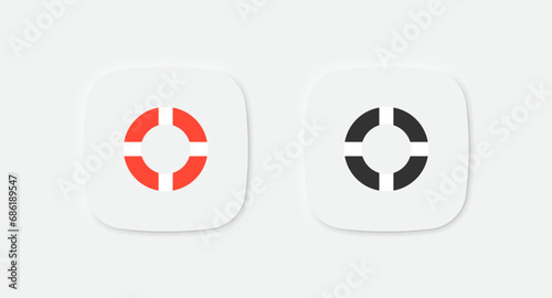 Lifebuoy icon. Lifesaver sign. Lifebelt symbol. Help people icons. Vector isolated sign.