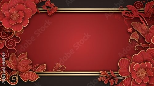 Chinese new year card template with copy space