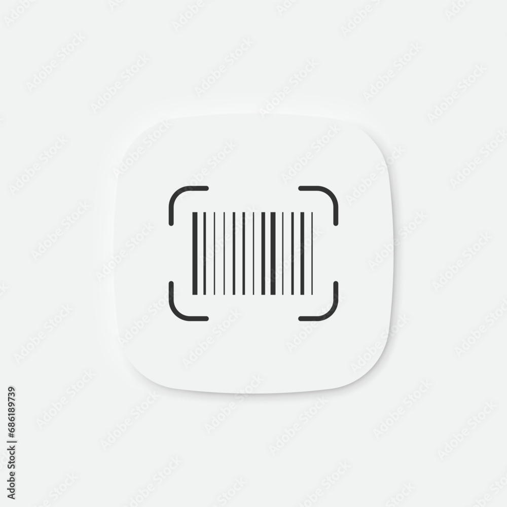Bar code icon. Scan barcode sign. Scanner symbol. Identification product icons. Vector isolated sign. Bar code icon. Scan barcode sign. Scanner symbol. Identification product icons. Vector isolated sign.
