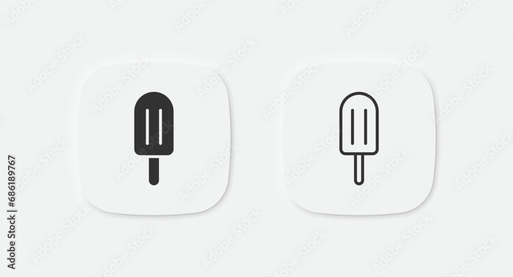 Ice cream icon. Cold dessert sign. Sundae symbol. Frozen food icons. Vector isolated sign. Ice cream icon. Cold dessert sign. Sundae symbol. Frozen food icons. Vector isolated sign.