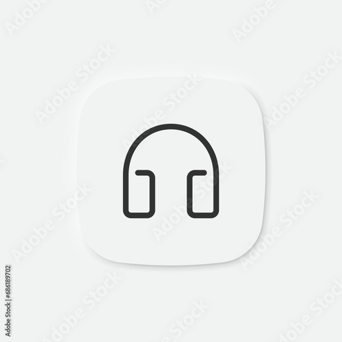 Headphone icon. Audio headset sign. Listen symbol. Earphone icons. Vector isolated sign.