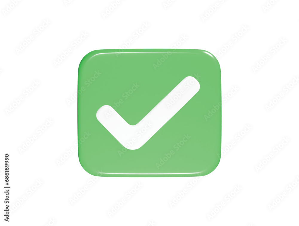 Verified icon 3d element render Verified icon 3d element render