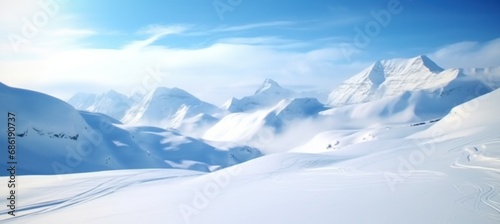panoramic winter  landscape.
