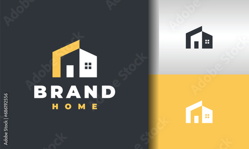 simple door window home logo