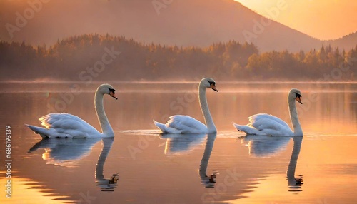 swans in the lake © Bilal