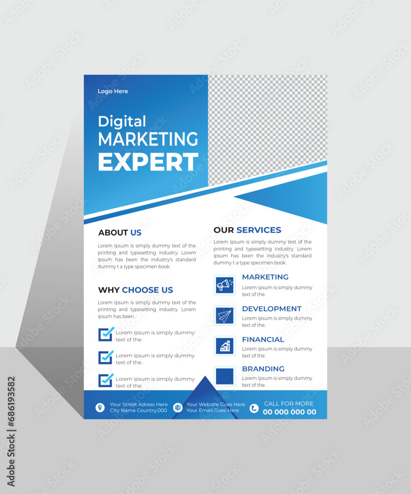 Elegant business flyer template with flat design, Business corporate flyer, Modern flyer Elegant business flyer template with flat design, Business corporate flyer, Modern flyer