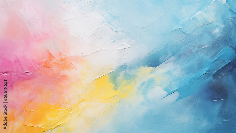 A colorful and warm abstract painting in cmyk colors, done in oil painting. A colorful and warm abstract painting in cmyk colors, done in oil painting.