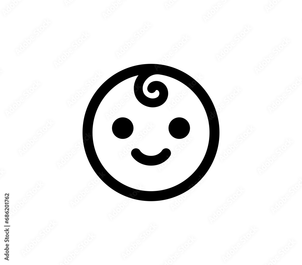 Obraz premium Baby icon. Newborn simple illustration.