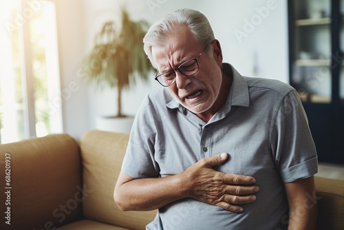 Senior man Heart Attacks in Older Adults Aged Heart Emergency photo