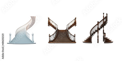 Staircase isolated on white background