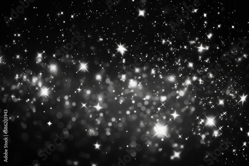 a black and white image showing some stars that look faintly