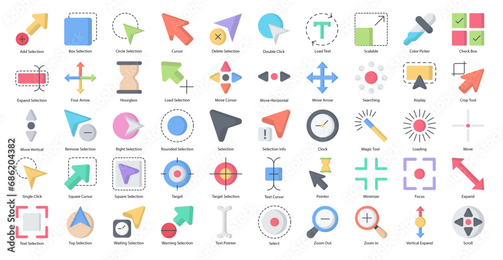 Cursors Flat Icons Selection Arrow Arrows Iconset 50 Vector Icons Cursors Flat Icons Selection Arrow Arrows Iconset 50 Vector Icons