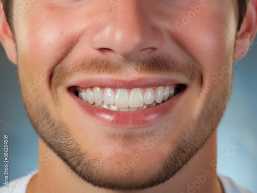 a man smiling with his teeth well trimmed