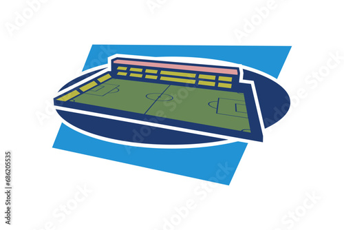 Simple football stadium icon, Sport icon, flat, football stadium vector icon. vector illustration. © Yuniar20