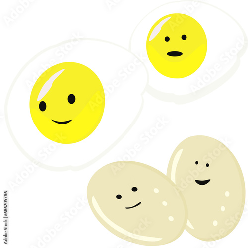 set of smiles eggs 
