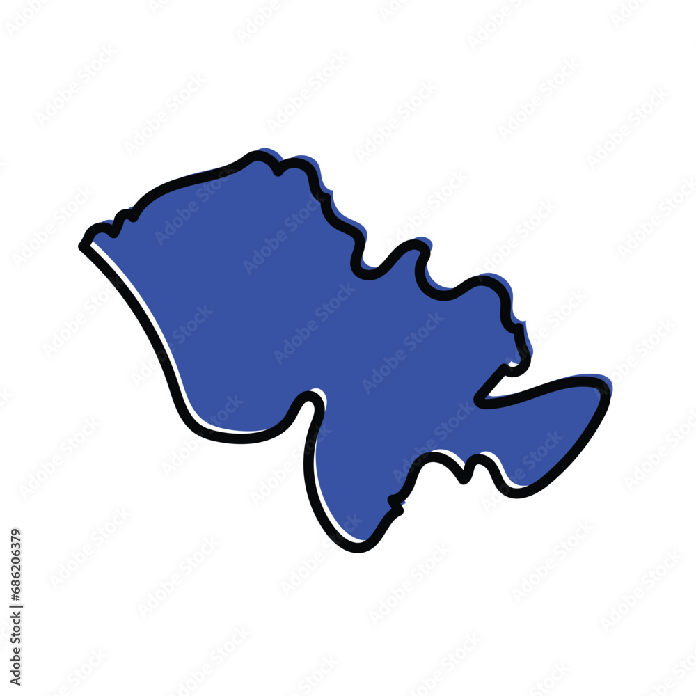 The Mafeteng state of Lesotho country map illustration. The Mafeteng state of Lesotho country map illustration.